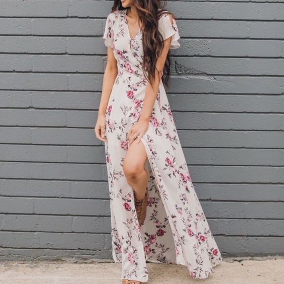 Floral Pattern Spring Maxi Dress - Picture 7 of 8